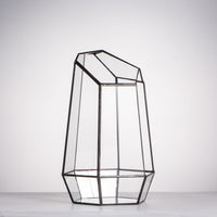 Modern Geometric Terrarium  Vintage Victorian Large Flowerpot