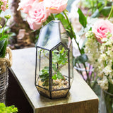 Modern Geometric Terrarium  Vintage Victorian Large Flowerpot