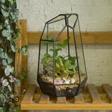 Modern Geometric Terrarium  Vintage Victorian Large Flowerpot