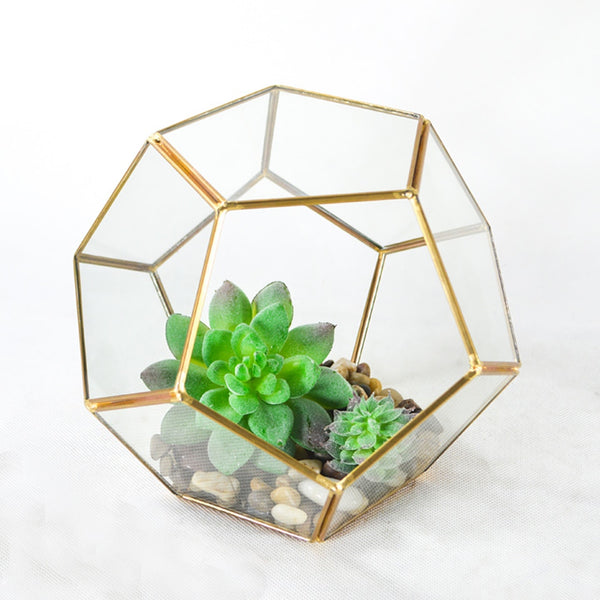 Geometric Terrarium - Polyhedron Glass Flower